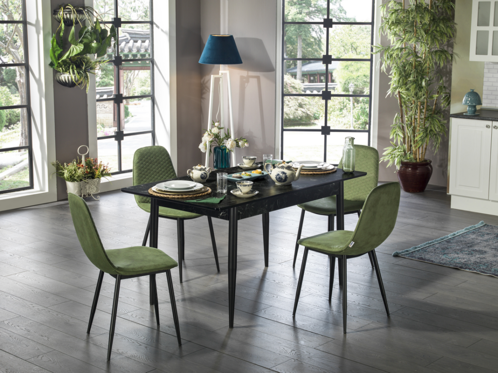 Marble Açılır Mutfak Masa Takımı – Yazarlar Mobilya
